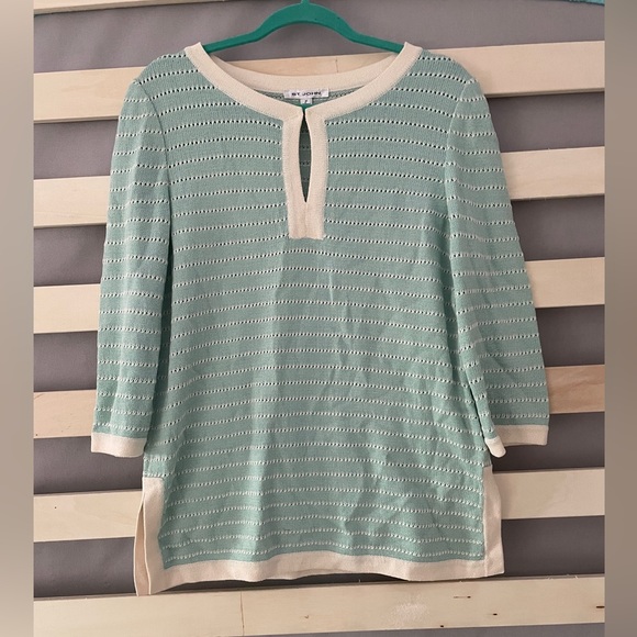 St. John Light Blue Knit Sweater